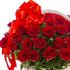  Kemer Flowers Order 51 Red Roses in the Basket