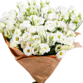  Kemer Florist White Lisianthus Bouquet