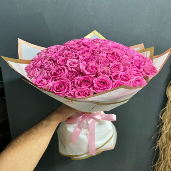 Kemer Flowers 101 Adet Pembe Gül Buket