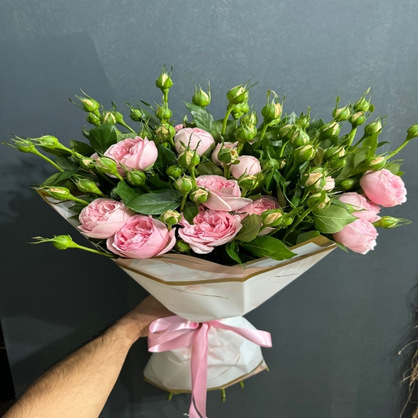  Kemer Flowers Delivery 21 Dal Pion Gül Pembe Buket