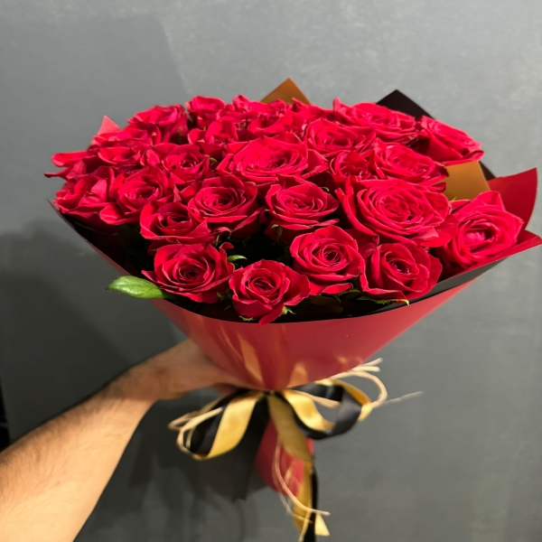  Kemer Florist 25 Adet Kırmızı Gül Buket